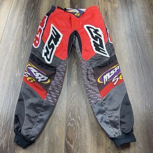 Vintage MSR Racing Motocross Pants Mens 30 Red Black S6 Dirt Bike NICE! EUC 90s